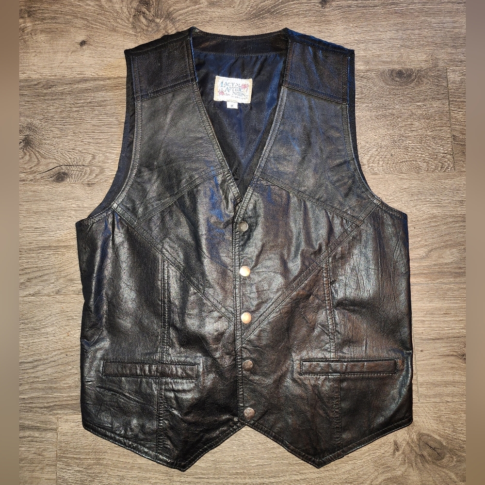 Vintage 80s Women's leather vest